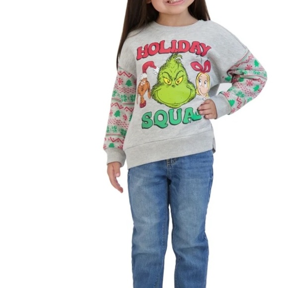Dr. Seuss The Grinch “Holiday Squad” Toddler Sweatshirt - 18M, 2T- NWT - Picture 3 of 12